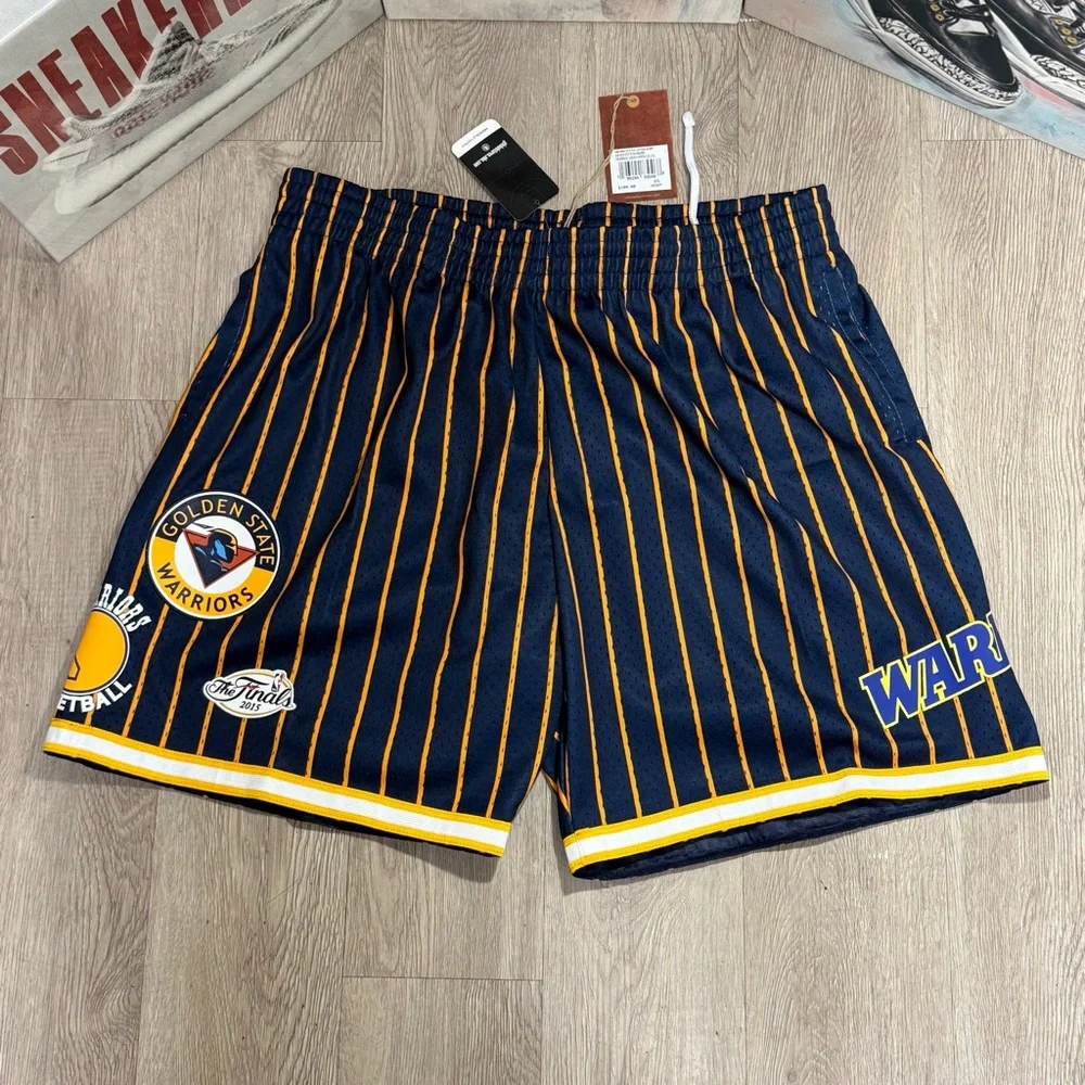 New Golden State Warriors Mitchell & Ness City Collection Mesh Shorts Men XL-2Xl